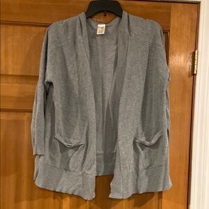 EUC! Terra & Sky Gray Open-Front Cardigan Sweater size 0X (14W)!